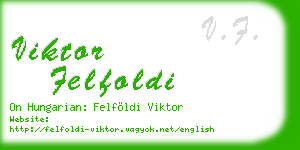 viktor felfoldi business card